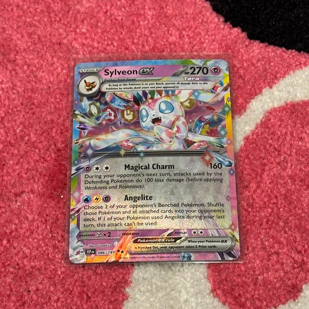 Sylveon ex #86 – Pokémon Surging Sparks Holo – As Pictured
